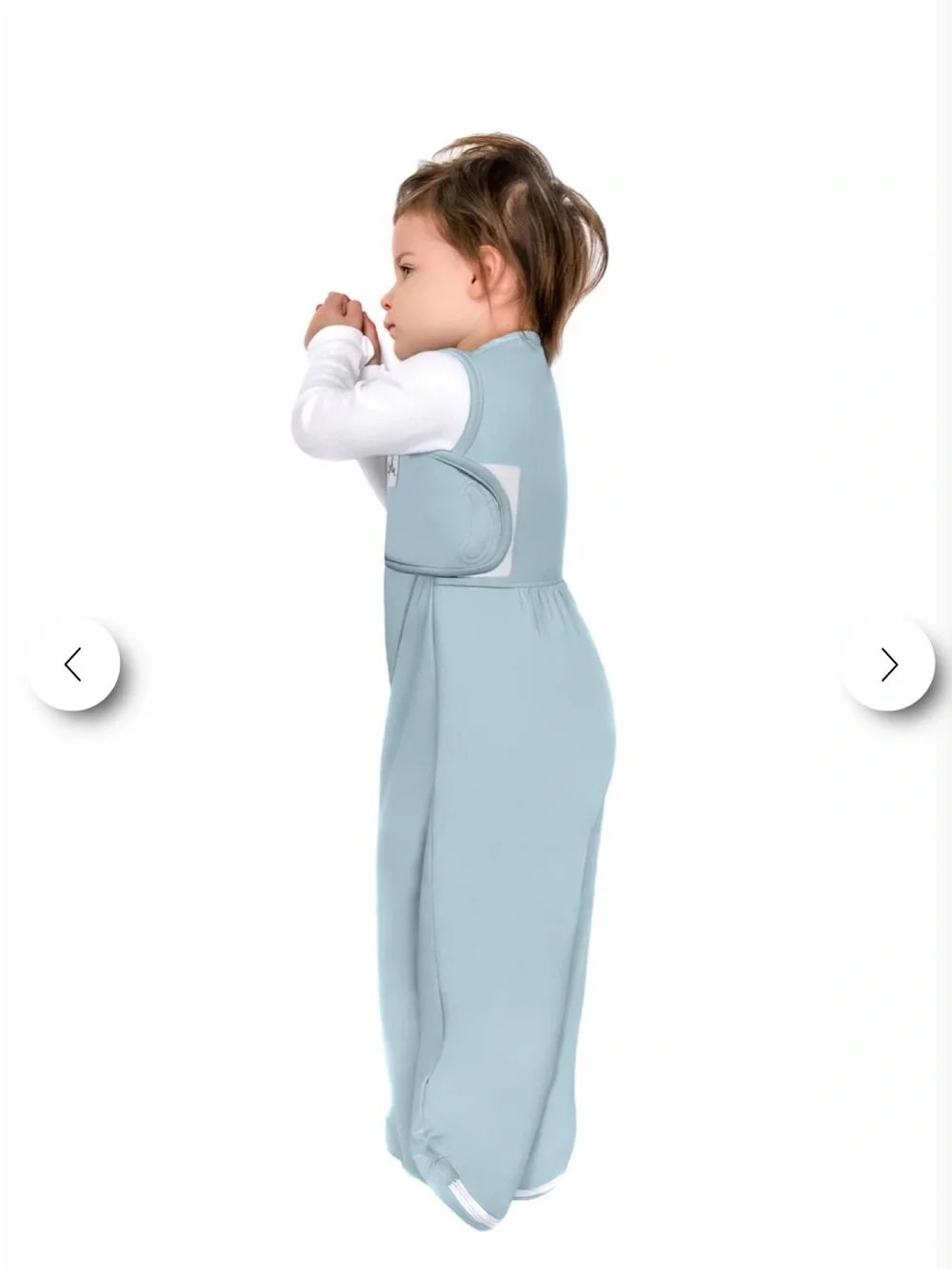 The Ollie World Alphie Sleep Sack Pouch, light blue, 12-24 months